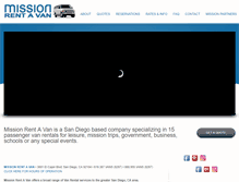 Tablet Screenshot of missionrentavan.com